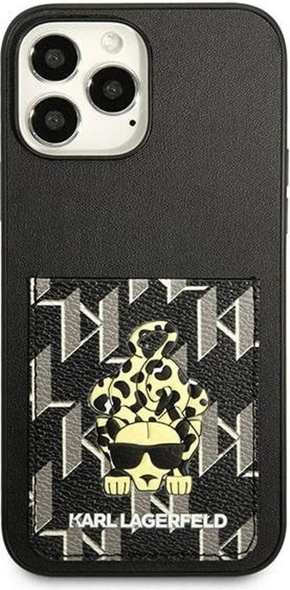 Karl Lagerfeld KLHCP13XCANCNK iPhone 13 Pro Max Hoesje - Zwart - 1 Kaartslot