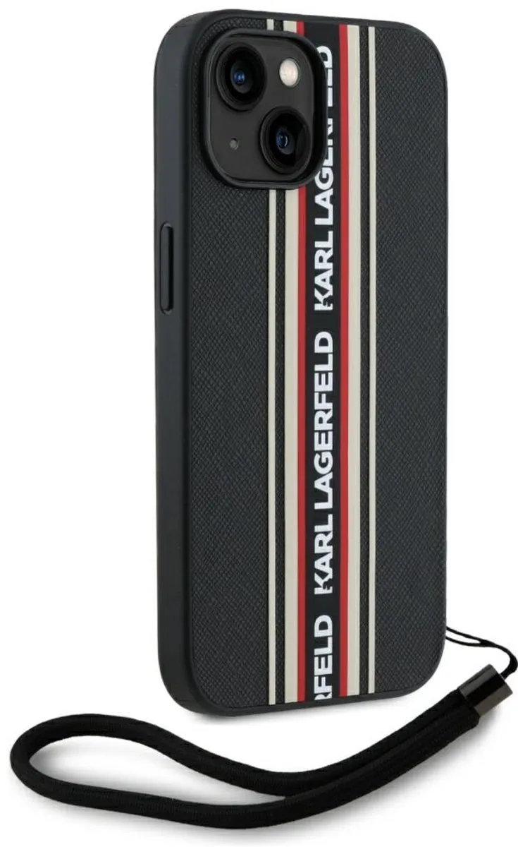 Karl Lagerfeld Hoesje iPhone 15 Stripes - Transparent