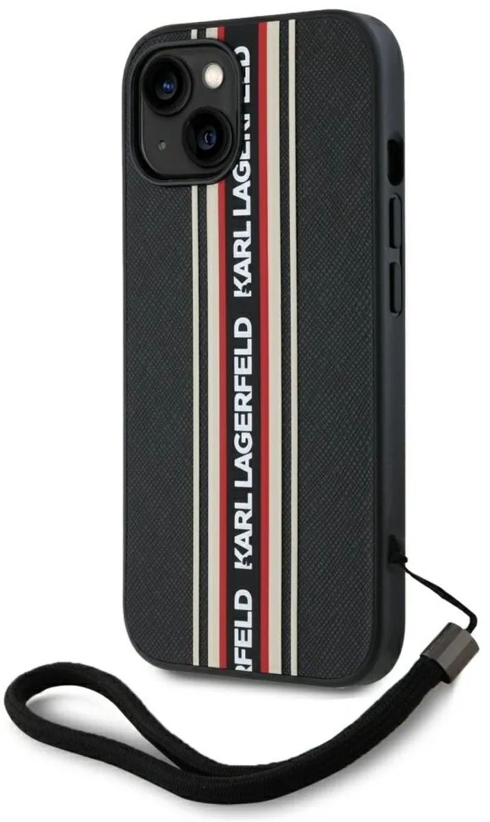 Karl Lagerfeld Hoesje iPhone 15 Stripes - Transparent