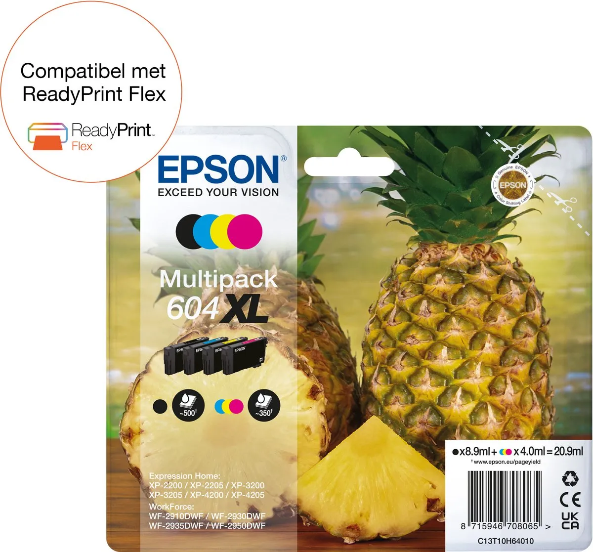 Epson 604XL Inktcartridge - 500 Pagina's - Zwart & Kleur