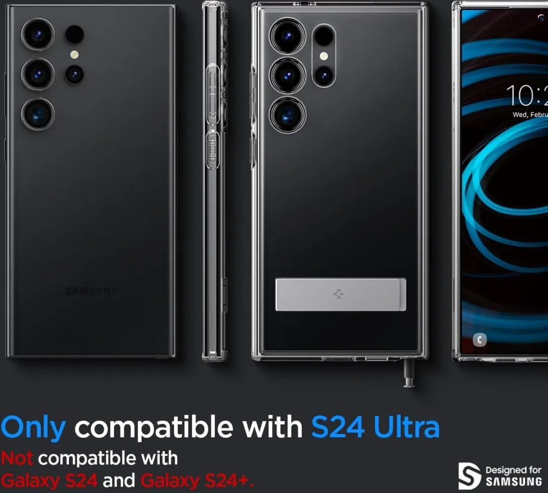 Spigen Ultra Hybrid S Hoesje Galaxy S24 Ultra - Transparant