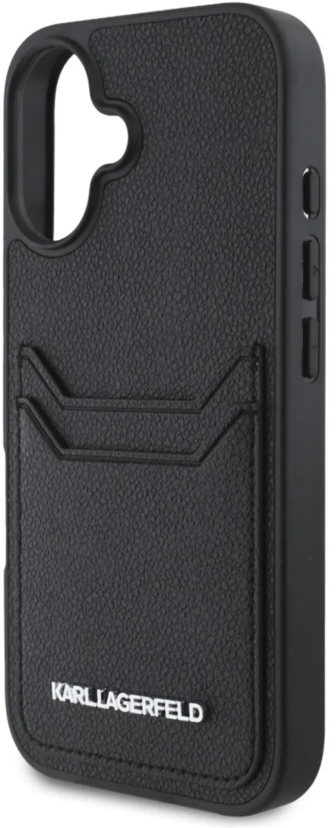 Karl Lagerfeld Hoesje iPhone 16 HC Grained PU - Transparent