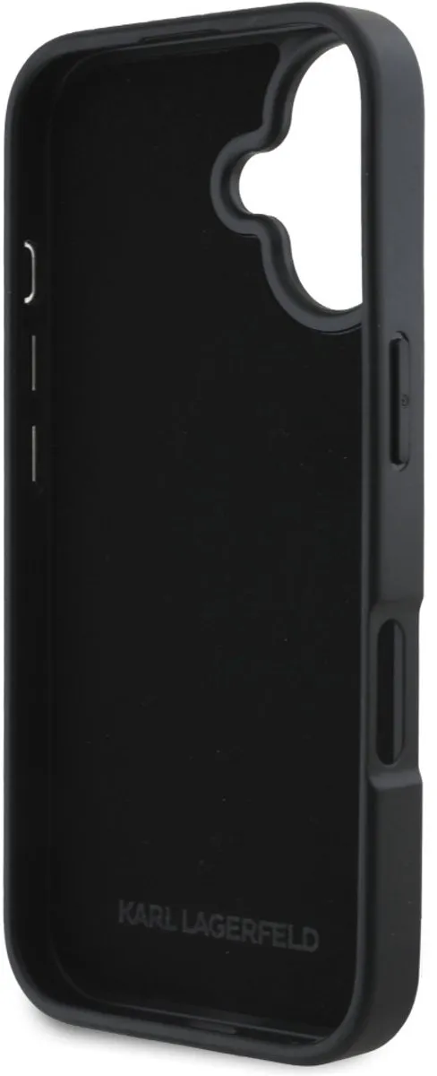 Karl Lagerfeld Hoesje iPhone 16 HC Grained PU - Transparent