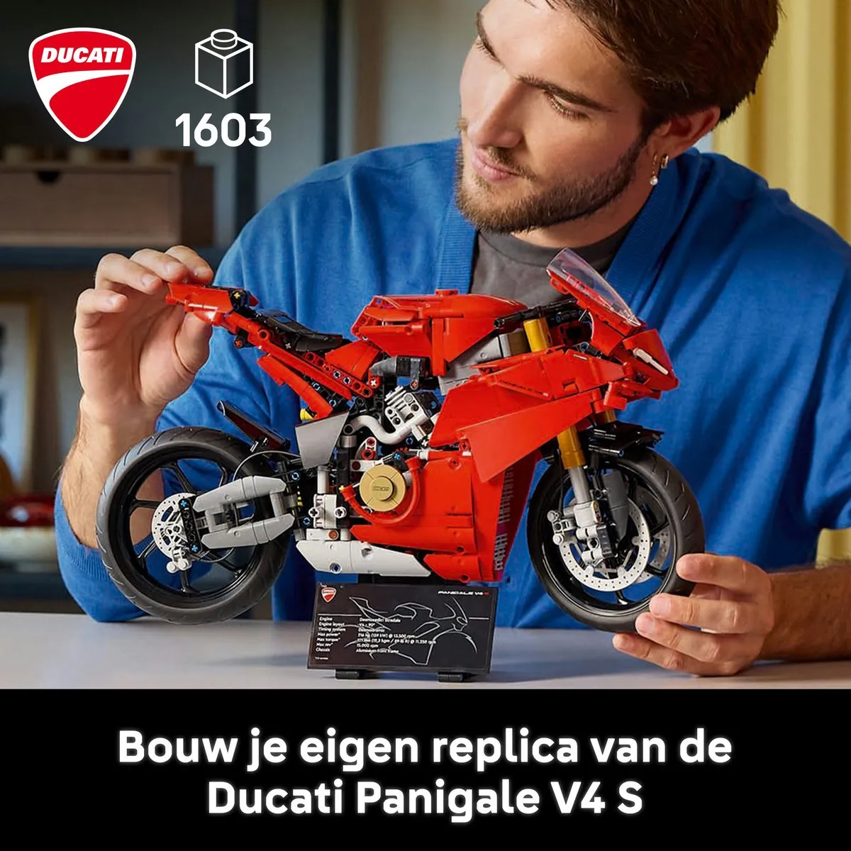 LEGO Technic Ducati Panigale V4 S 42202 - 1603 Stukken - Meerkleurig