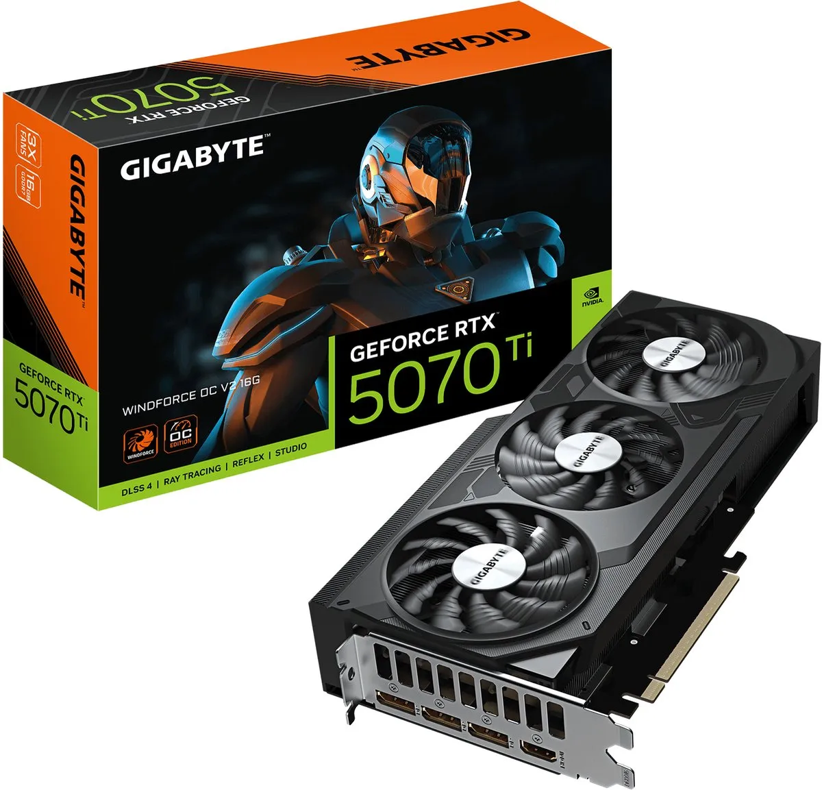 Gigabyte GeForce RTX 5070 Ti Windforce OC GV-N507TWF3OCV2-16GD - 16GB GDDR7
