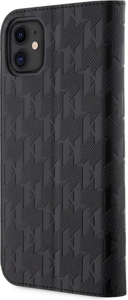 Karl Lagerfeld Saffiano Book Case iPhone 11 - Zwart