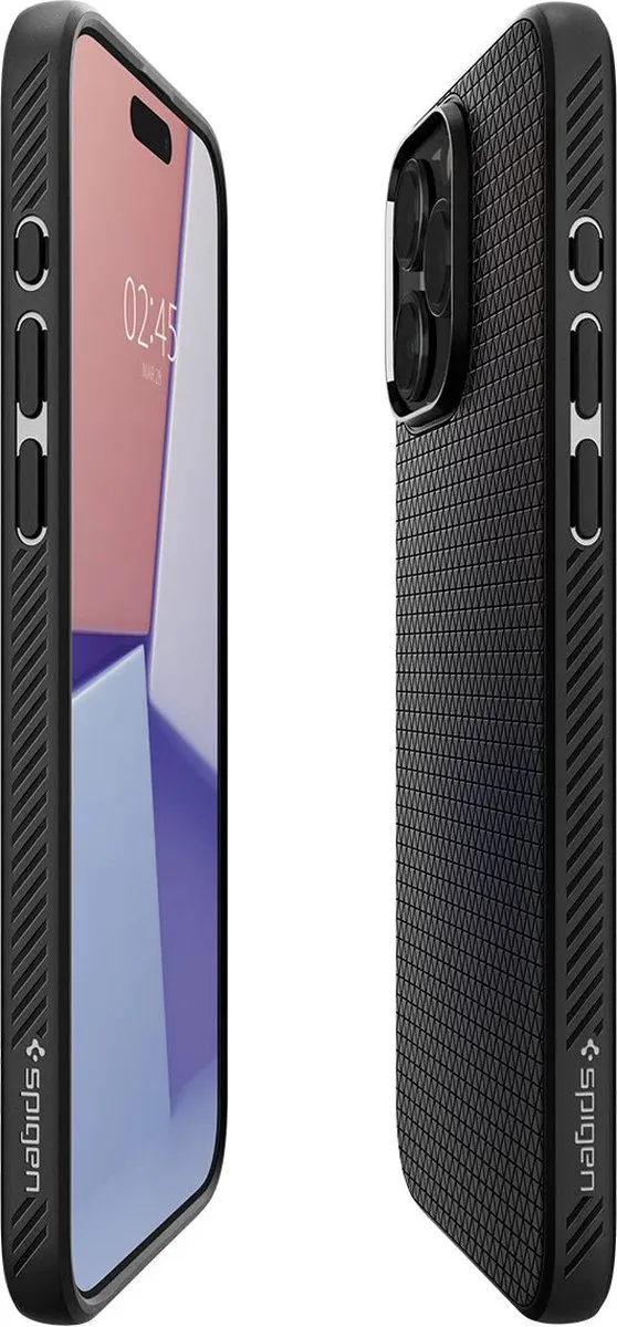 Spigen Apple iPhone 15 Pro Max Liquid Air Back Cover - Zwart