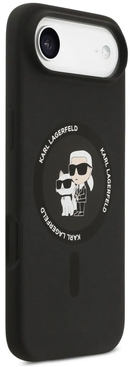 Karl Lagerfeld Karl&Choupette Silicone Ring Magsafe Hoes - iPhone 17 Air - Zwart