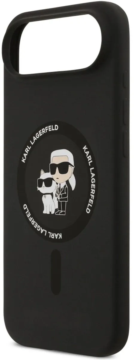 Karl Lagerfeld Karl&Choupette Silicone Ring Magsafe Hoes - iPhone 17 Air - Zwart - afbeelding 6 van 6