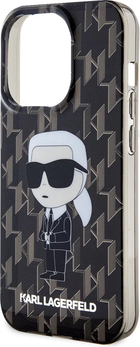 Karl Lagerfeld iPhone 15 Pro Max Hoesje KLI15PMTPUBK - Zwart