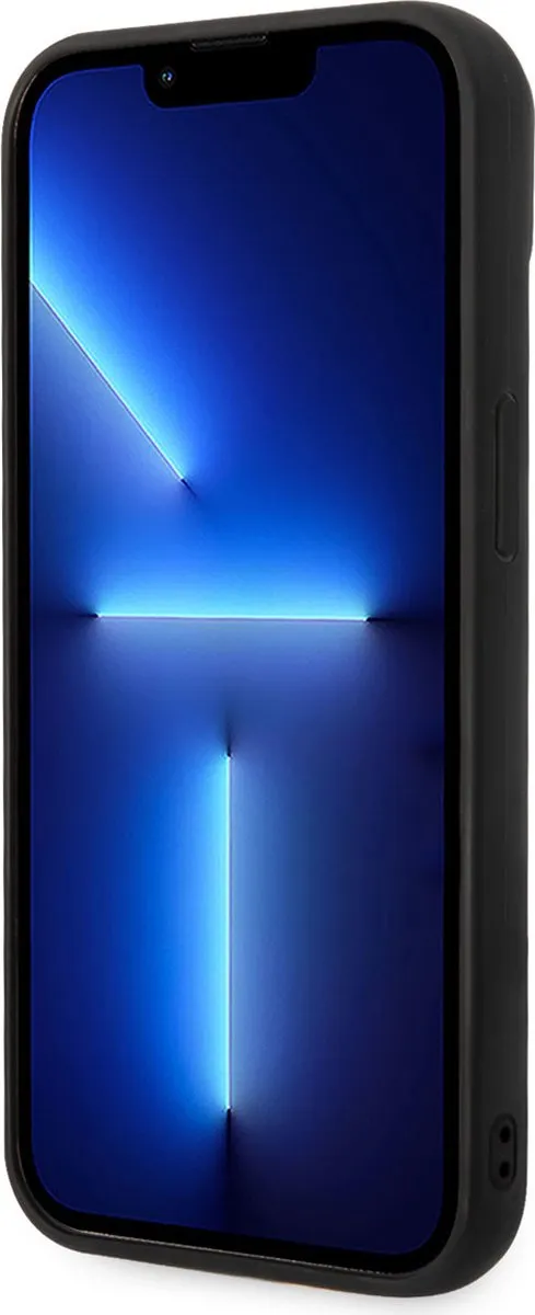 Karl Lagerfeld iPhone 14 Backcase - Effen Zwart - Kunstleer - 3666339077716