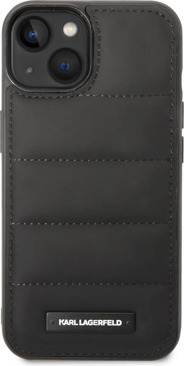 Karl Lagerfeld iPhone 14 Backcase - Effen Zwart - Kunstleer - 3666339077716 - afbeelding 6 van 6