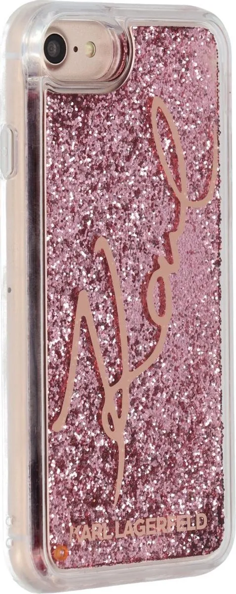 Karl Lagerfeld Glitter Signature Hoesje iPhone 7/8/SE2020