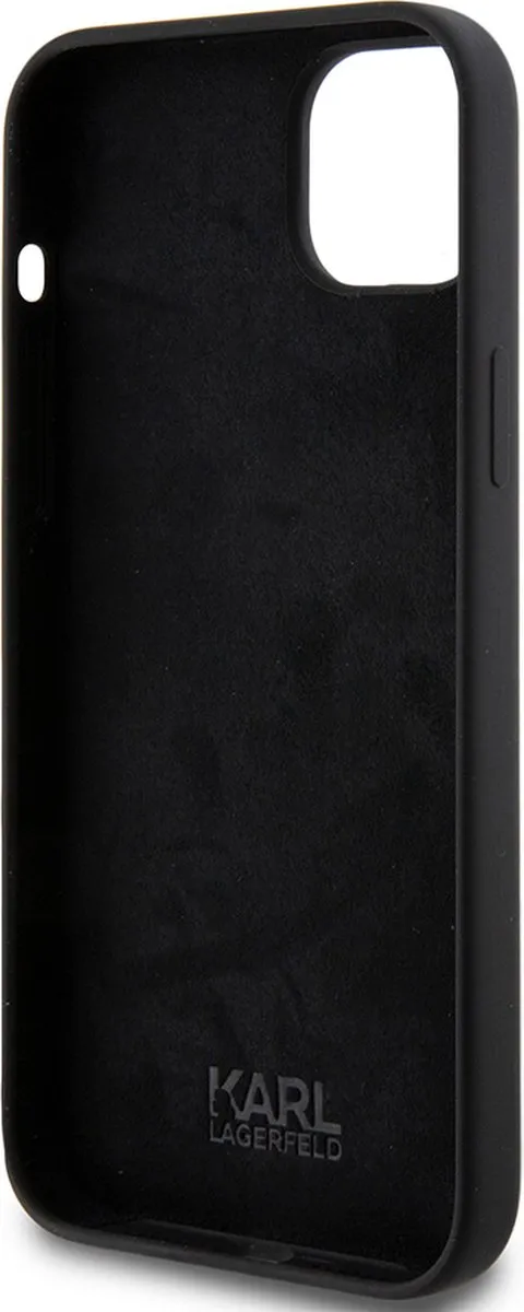 Karl Lagerfeld Backcase Hoesje iPhone 15/14/13 - Effen Zwart