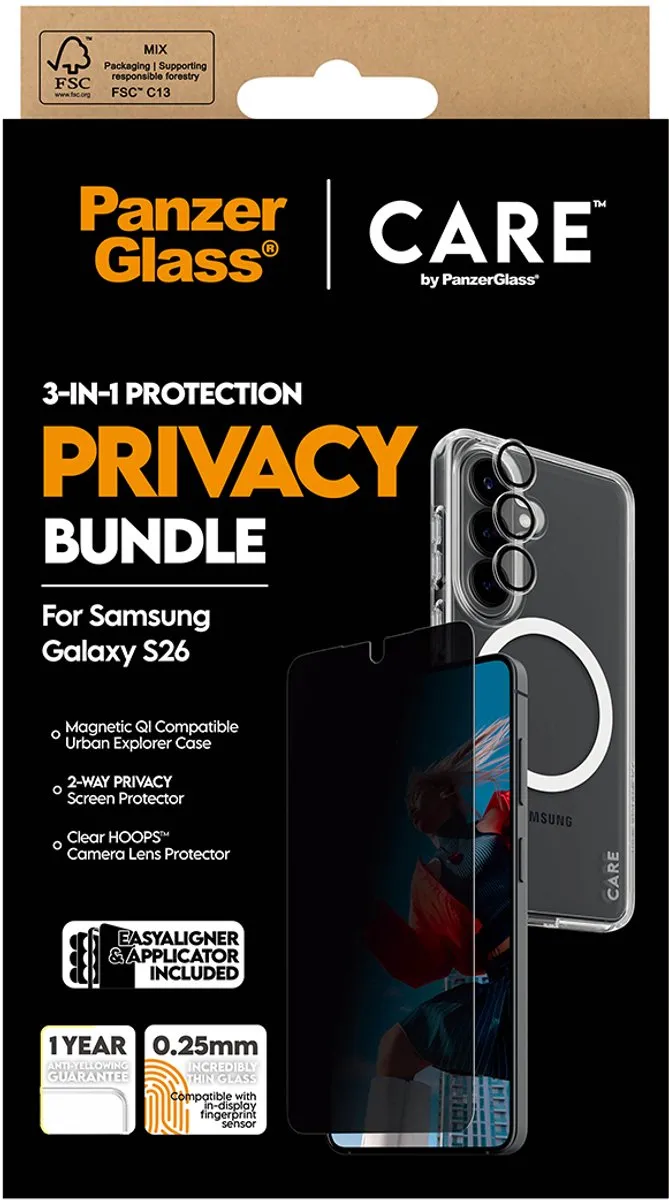PanzerGlass CR67643 Hoes Samsung Galaxy S26 - Zwart/Transparant