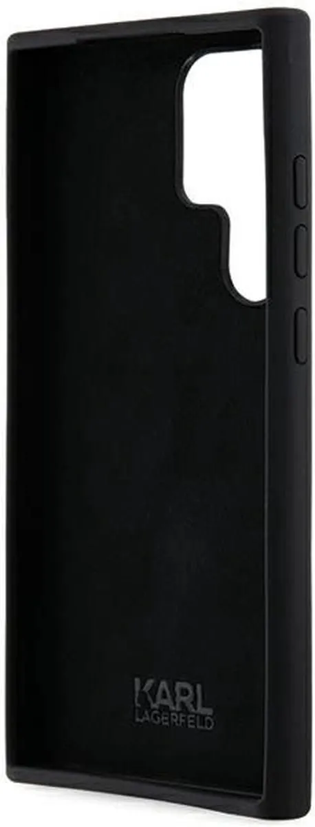 Karl Lagerfeld Ikonik Metal Pin Hoesje - Samsung Galaxy S24 Ultra - Zwart