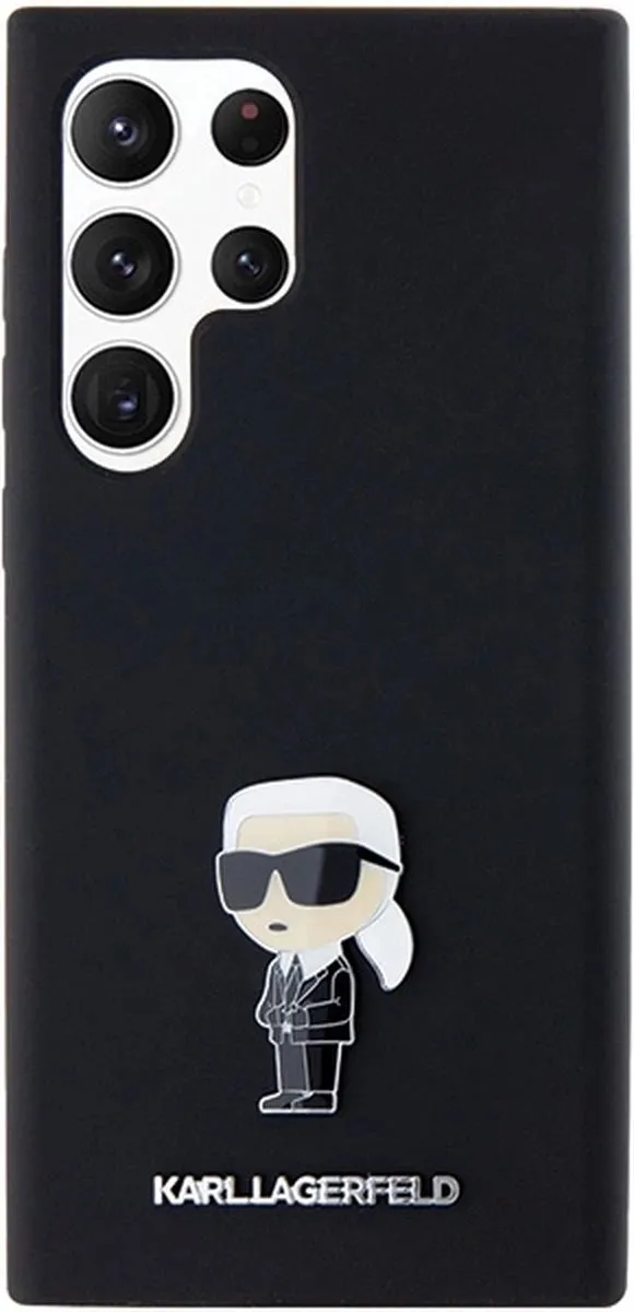 Karl Lagerfeld Ikonik Metal Pin Hoesje - Samsung Galaxy S24 Ultra - Zwart - afbeelding 6 van 6