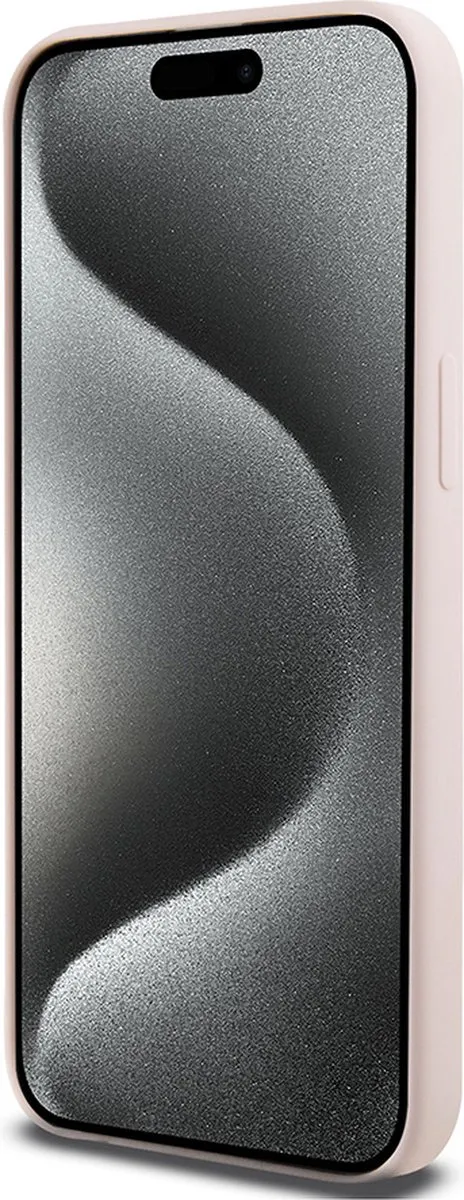 Karl Lagerfeld Backcase Hoesje iPhone 15 Pro Max - Roze Kunstleer