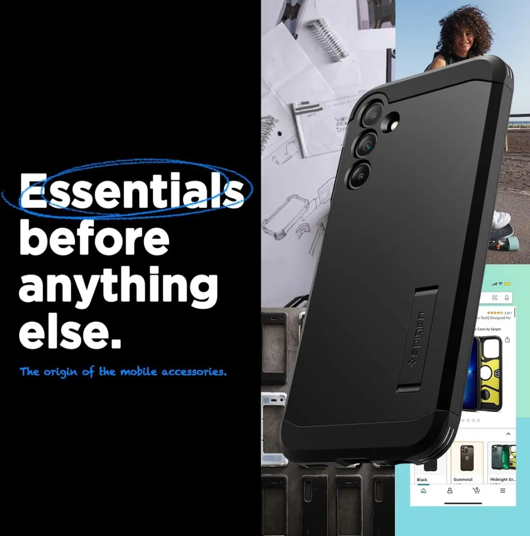 Spigen Tough Armor Hoesje Samsung Galaxy A15 - Zwart