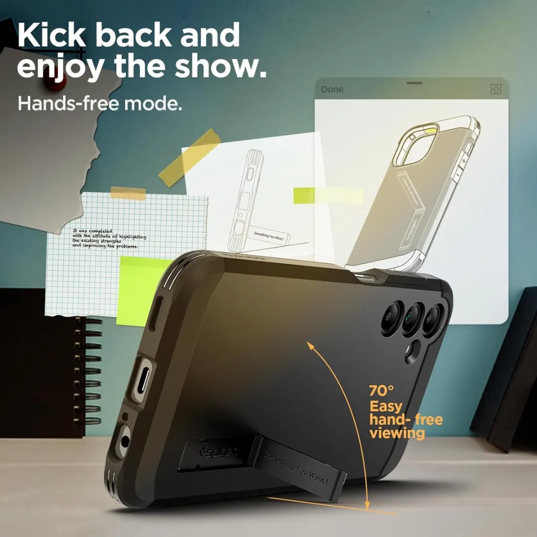 Spigen Tough Armor Hoesje Samsung Galaxy A15 - Zwart