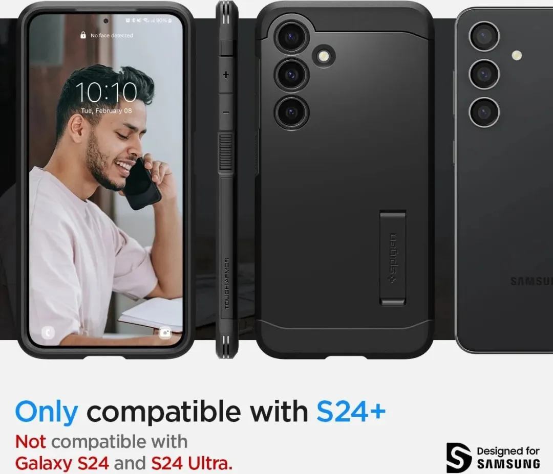 Spigen Tough Armor Back Cover Samsung Galaxy S24 Plus - Zwart