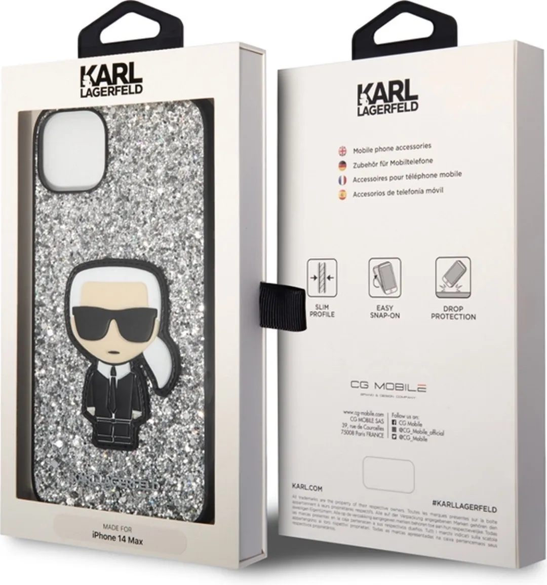 Karl Lagerfeld Ikonik Hardcase iPhone 14 Plus H7402 - Zilver - afbeelding 6 van 6