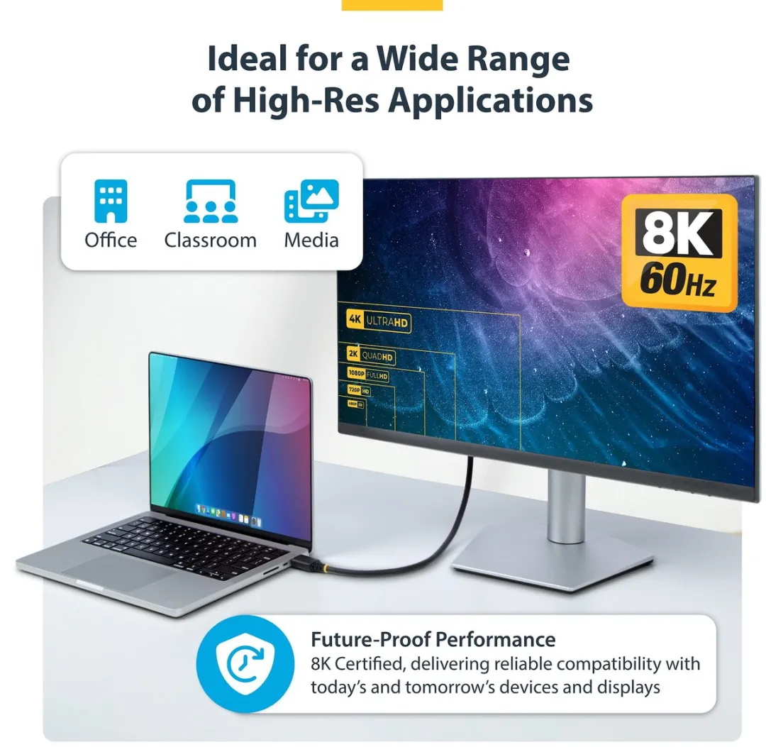 Startech HDMI 2.1 Kabel 8K 60Hz 3m - Zwart
