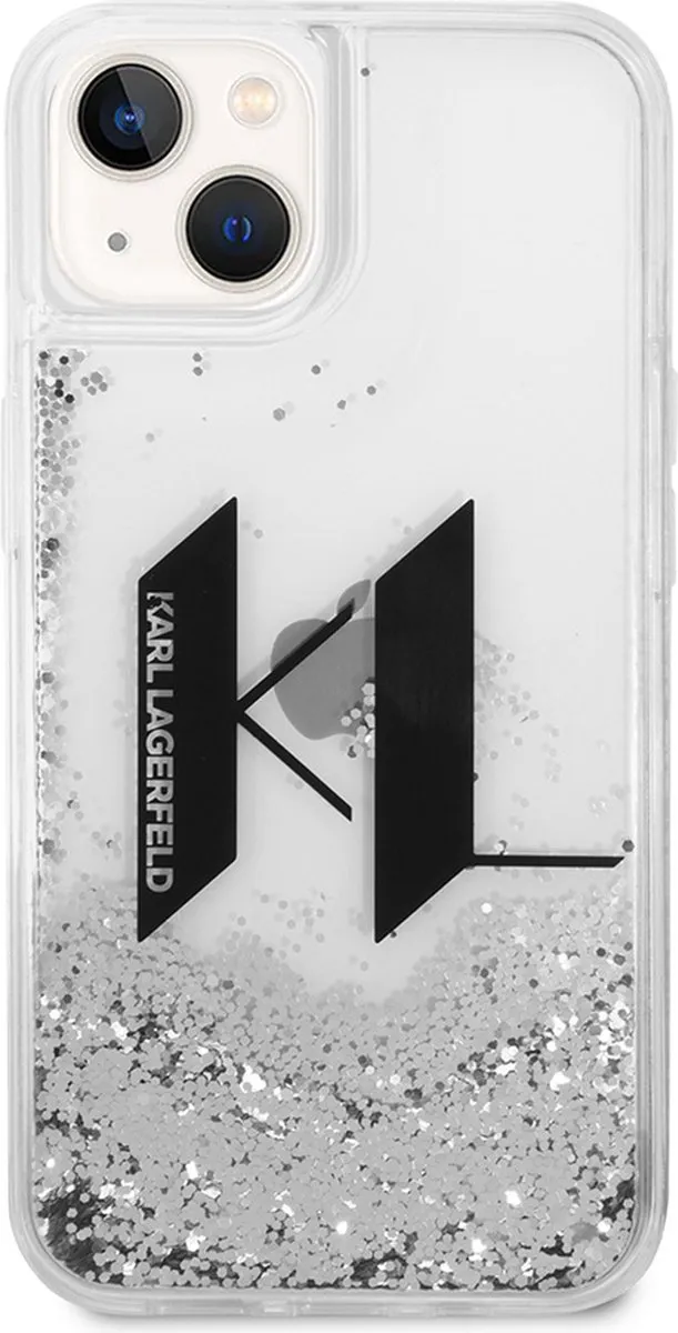 Karl Lagerfeld iPhone 14 Backcase - Effen Zilver - afbeelding 6 van 6