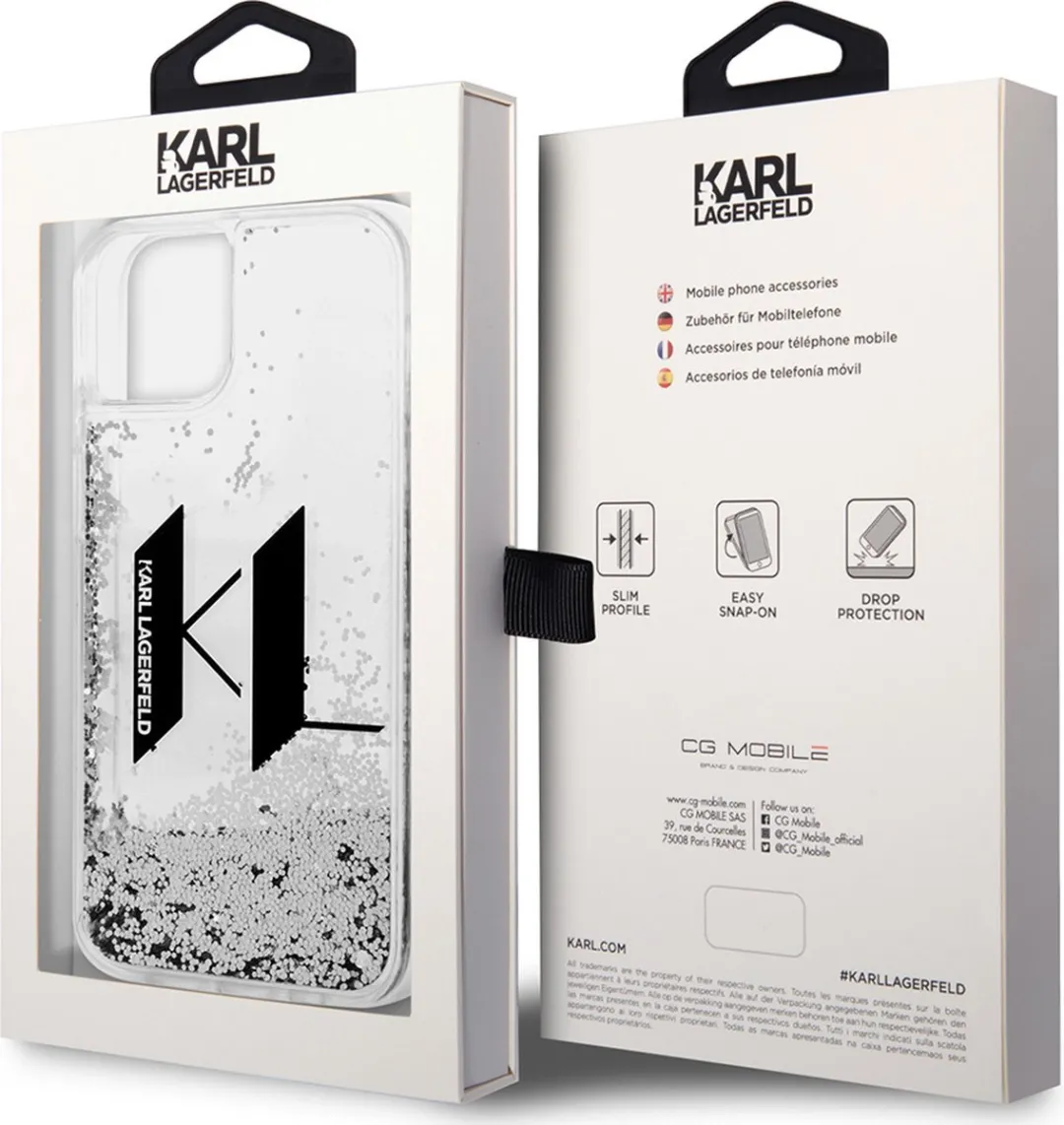 Karl Lagerfeld iPhone 14 Backcase - Effen Zilver
