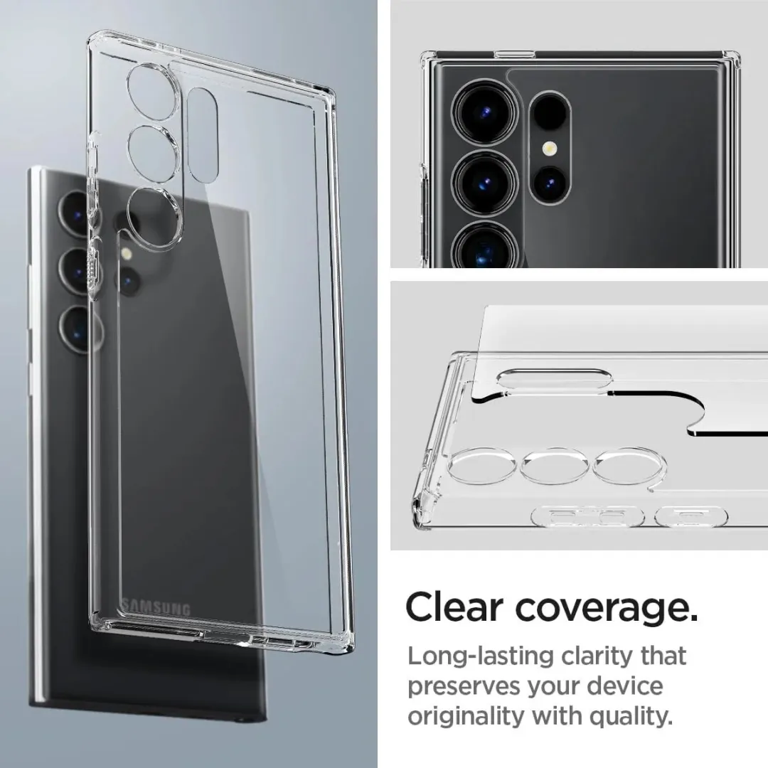 Spigen Ultra Hybrid Back Cover voor Samsung Galaxy S24 Ultra - Transparant