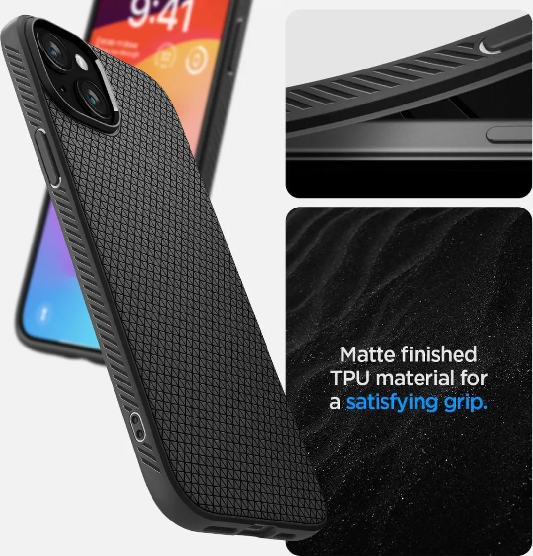 Spigen Liquid Air iPhone 15 Hoesje - Zwart