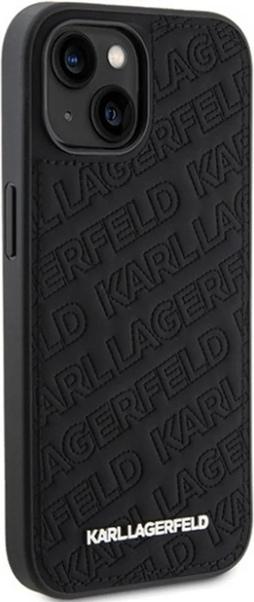 Karl Lagerfeld Quilted Back Case - iPhone 15 Plus - Zwart