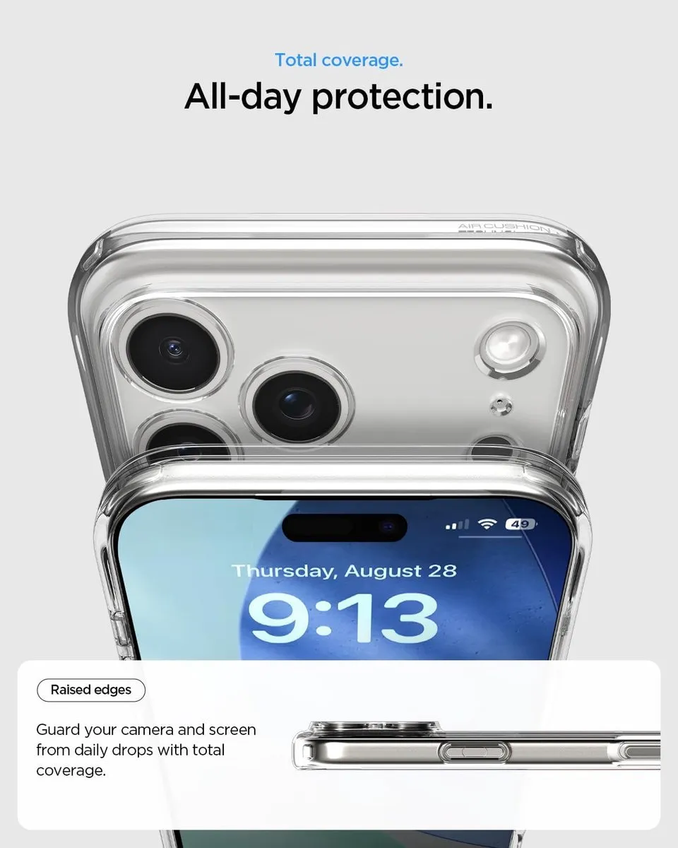 Spigen iPhone 17 Pro Ultra Hybrid Hoesje - Transparant