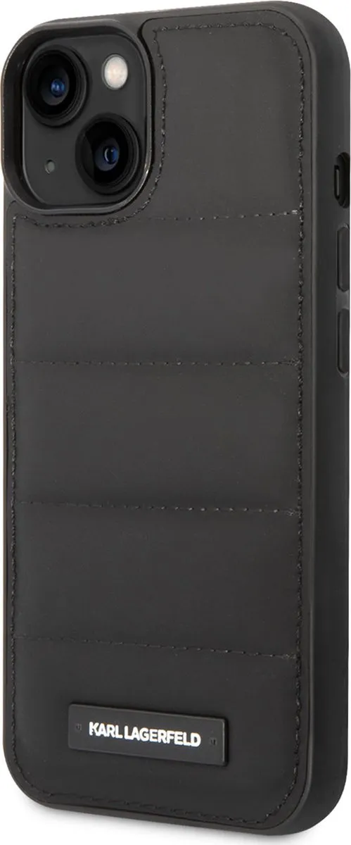 Karl Lagerfeld iPhone 14 Plus Hoesje - Effen Zwart - Kunstleer