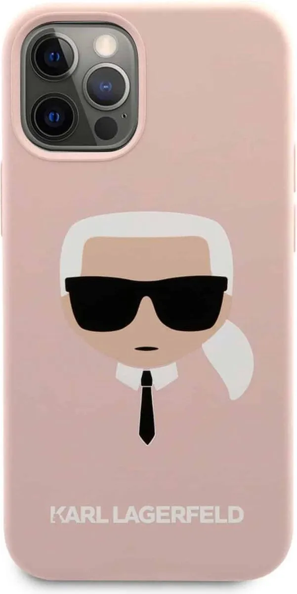 Karl Lagerfeld Silicone iPhone 13 Pro Hoesje - Roze - MPN 7730 - afbeelding 6 van 6