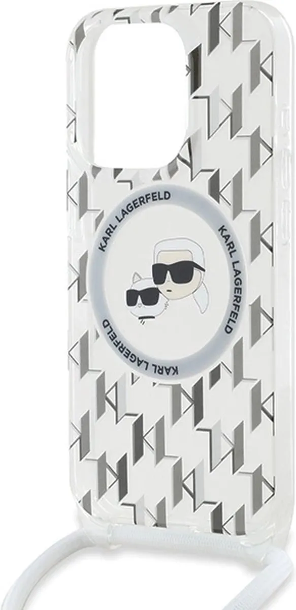 Karl Lagerfeld IML Crossbody Monogram MagSafe Hoesje iPhone - Transparant - afbeelding 6 van 6