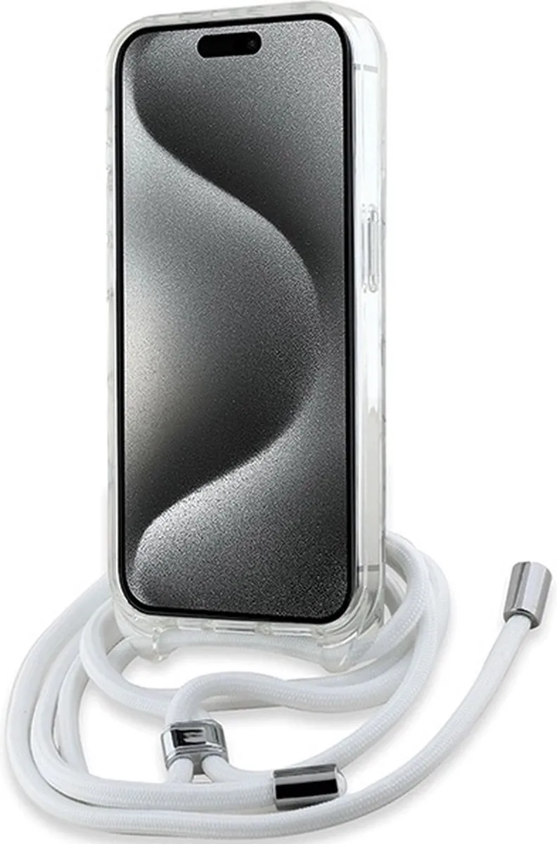 Karl Lagerfeld IML Crossbody Monogram MagSafe Hoesje iPhone - Transparant