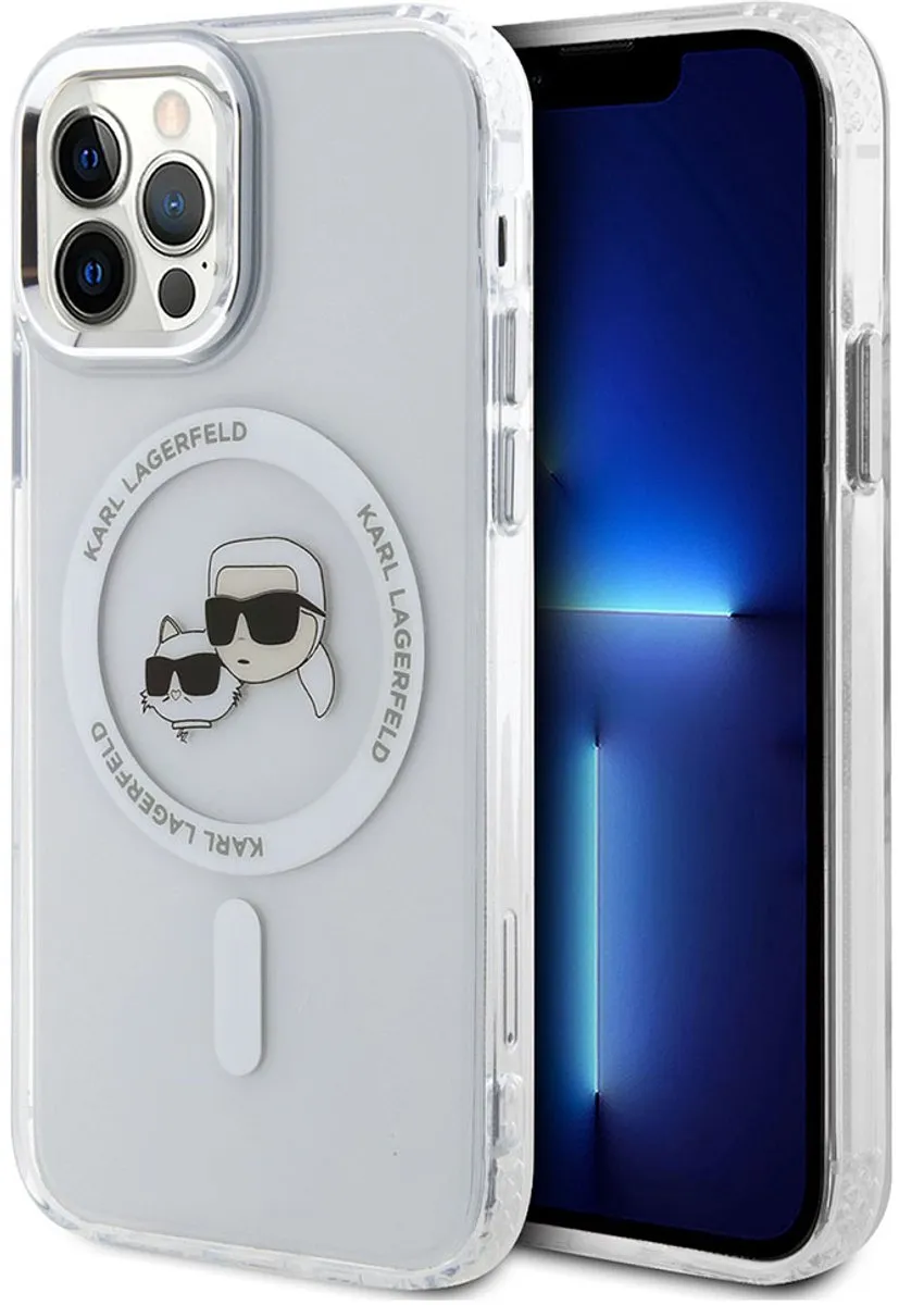 Karl Lagerfeld Hoesje iPhone 12/12 Pro MagSafe KLHMP12MHLSKCH - Transparant