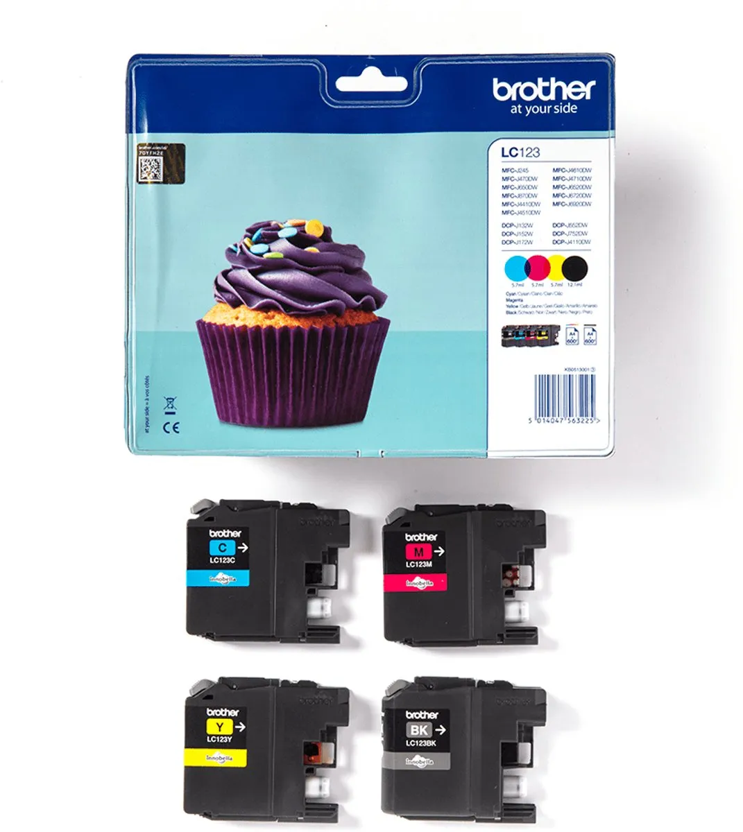 Brother LC-123VALBP Inktcartridge - 4 Kleuren - 13.4ml