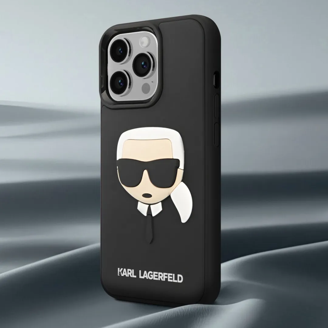 Karl Lagerfeld iPhone 14 Pro Max TPU Hoesje - Zwart