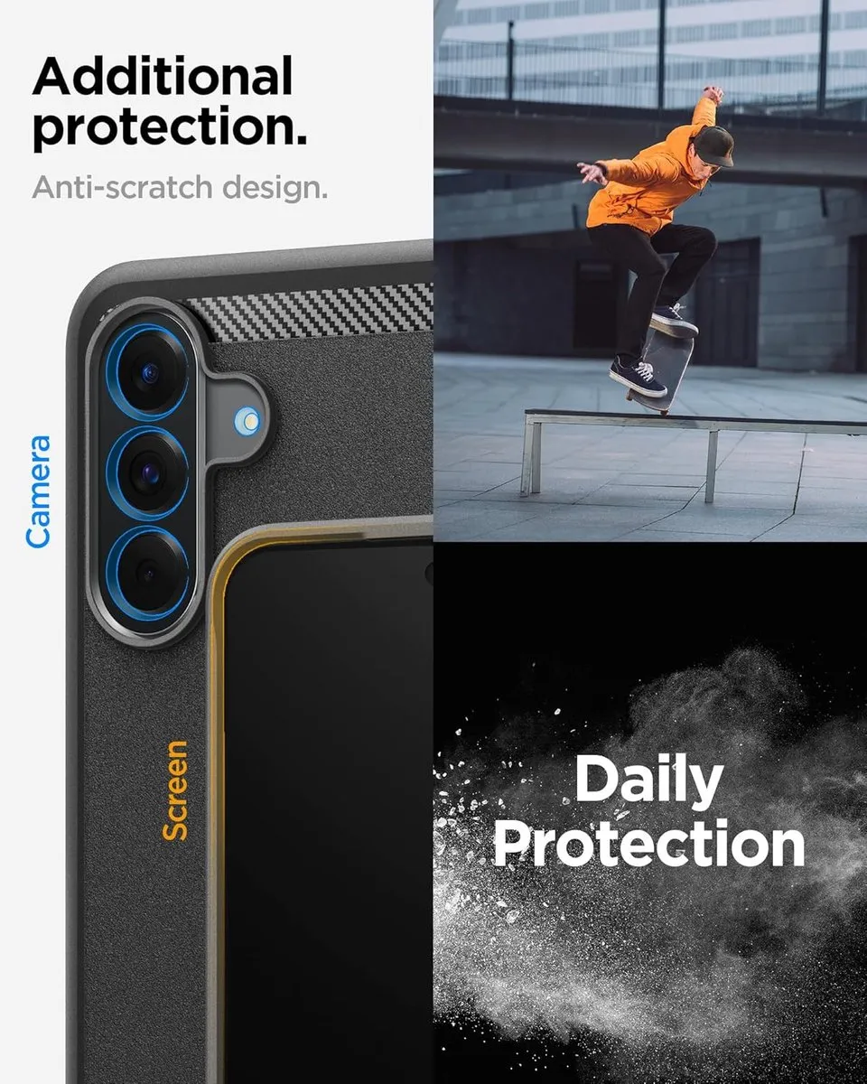 Spigen Rugged Armor Back Cover - Samsung Galaxy A56 5G - Zwart