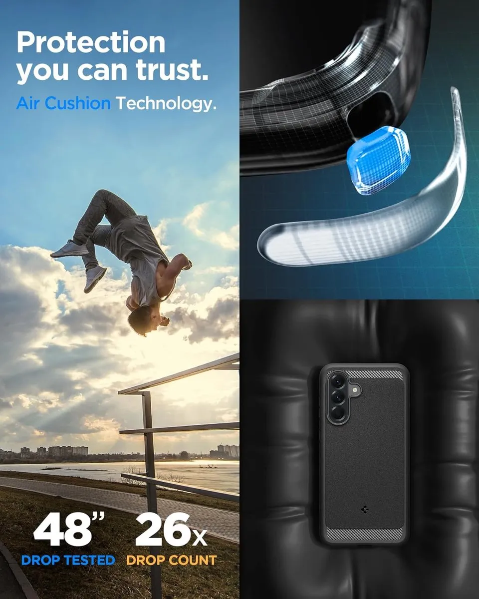 Spigen Rugged Armor Back Cover - Samsung Galaxy A56 5G - Zwart