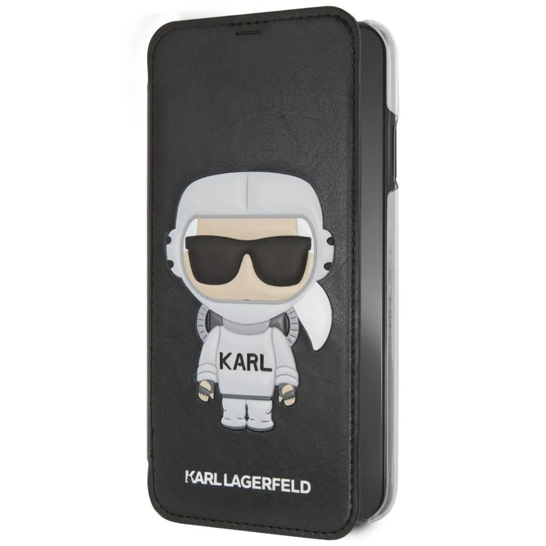 Karl Lagerfeld Cosmonaut Hoesje iPhone X-Xs - Zwart