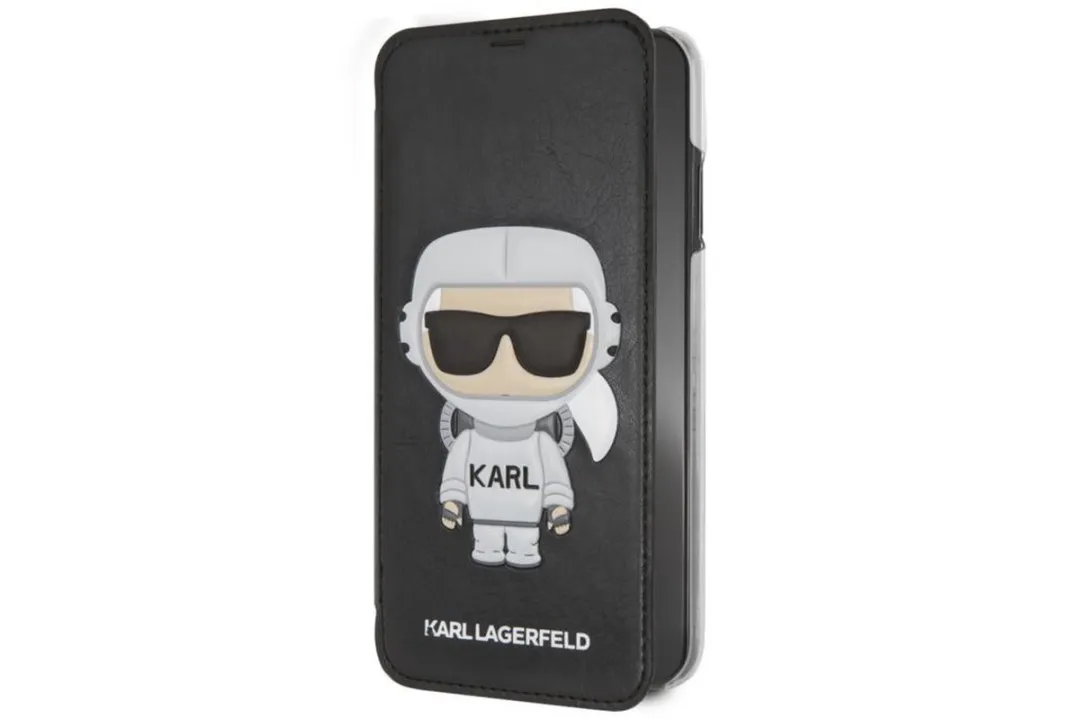 Karl Lagerfeld Cosmonaut Hoesje iPhone X-Xs - Zwart