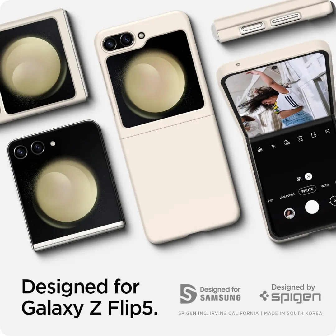 Spigen Samsung Galaxy Z Flip 5 Hoesje - Pearled Ivory