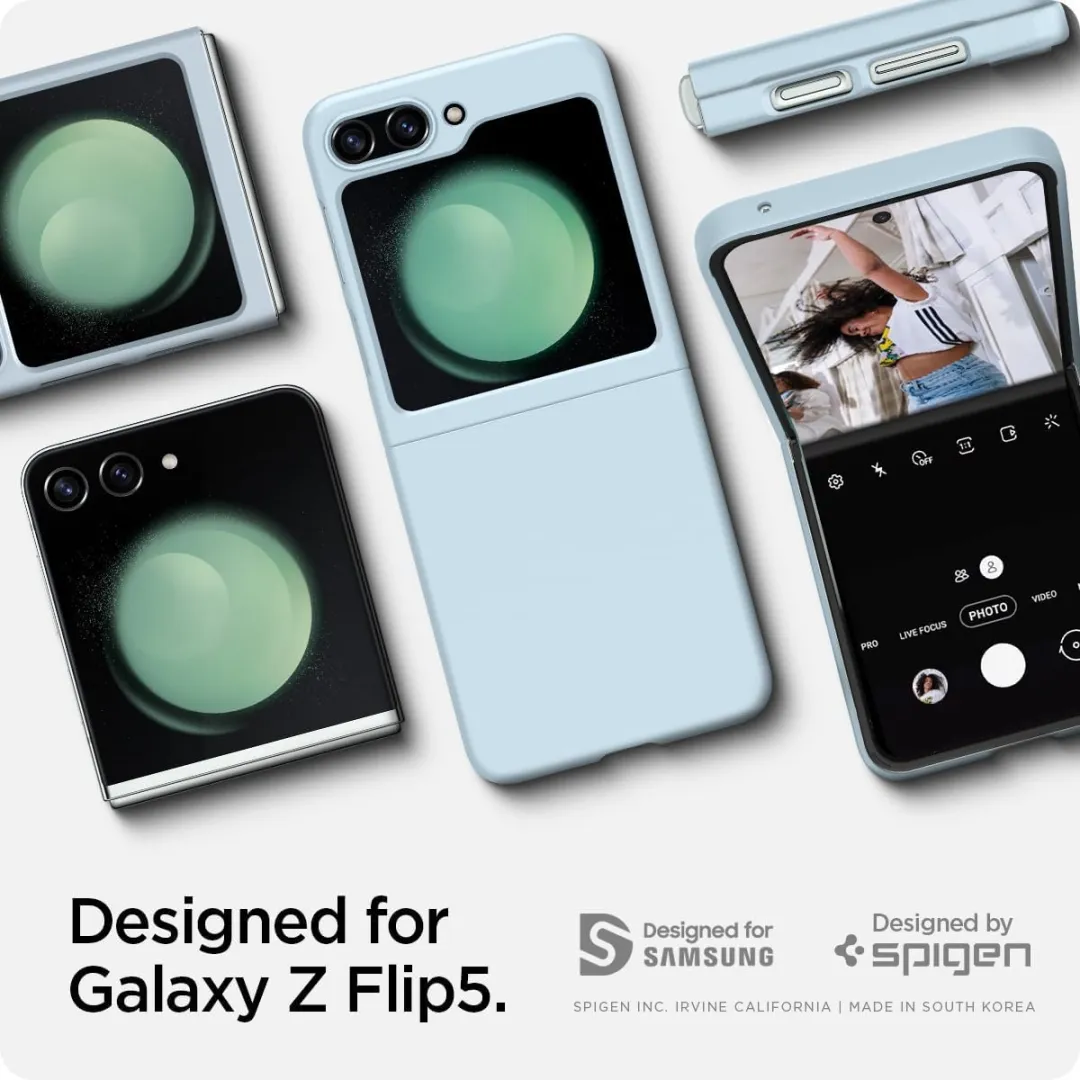 Spigen Air Skin Hoesje Samsung Galaxy Z Flip 5 - Blauw