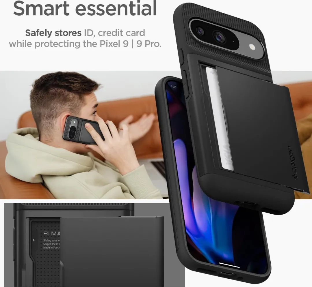 Spigen Slim Armor CS ACS06914 Back Cover - Google Pixel 9/9 Pro - Zwart