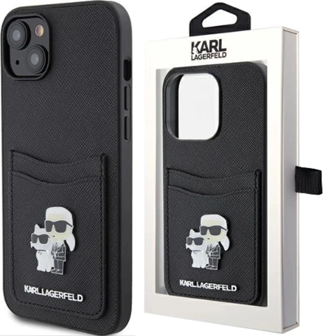 Karl Lagerfeld Saffiano Kaartslot Karl&Choupette iPhone-hoesje