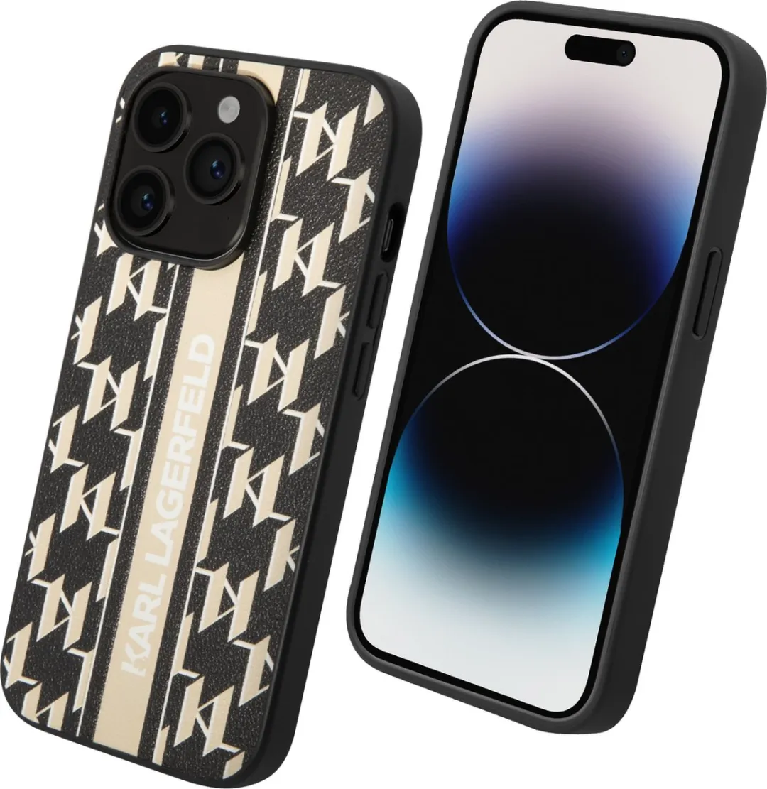Karl Lagerfeld Monogram Stripe Back Case