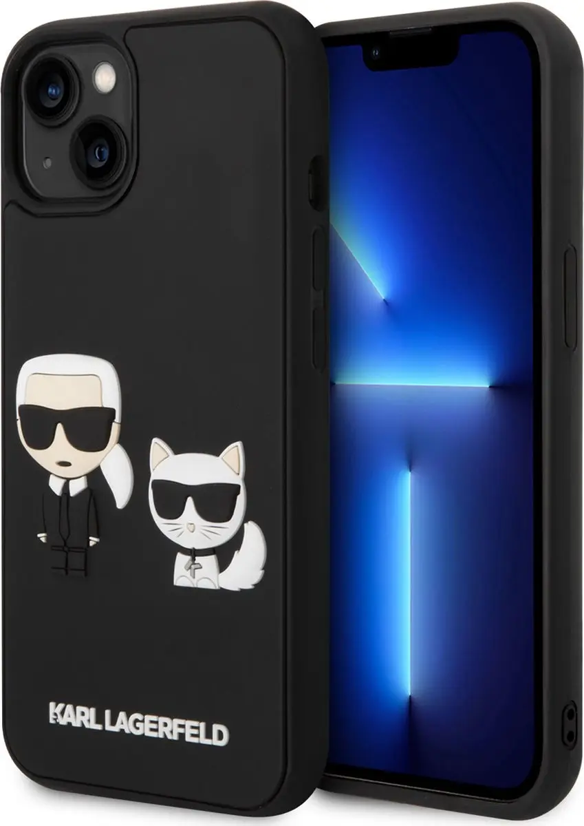 Karl Lagerfeld iPhone 14 Plus Telefoonhoesje - TPU Zwart - MagSafe